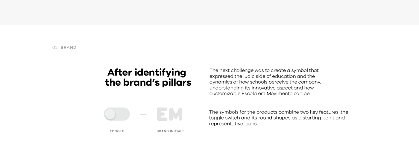 brand brand positioning Education escola em movimento Expression identity brand architecture educacional marca