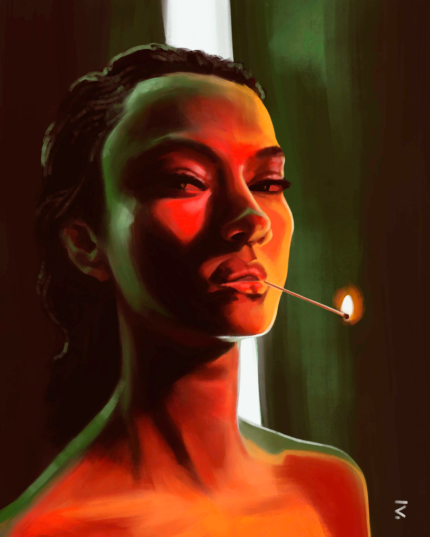 artist artwork Digital Art  digital illustration ILLUSTRATION  painting   portrait Procreate woman