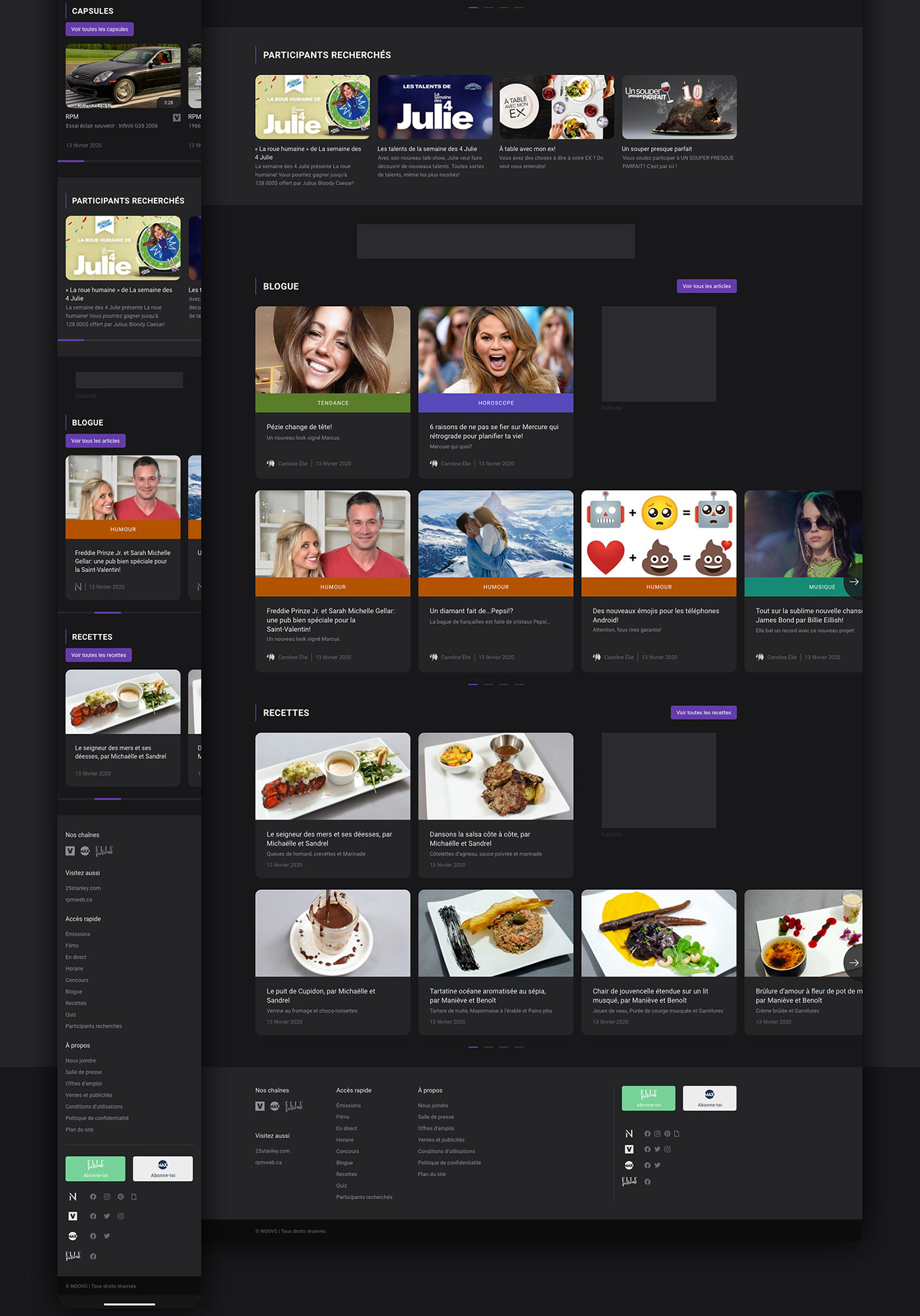 design interaction Interface Responsive tv UI ux video Website