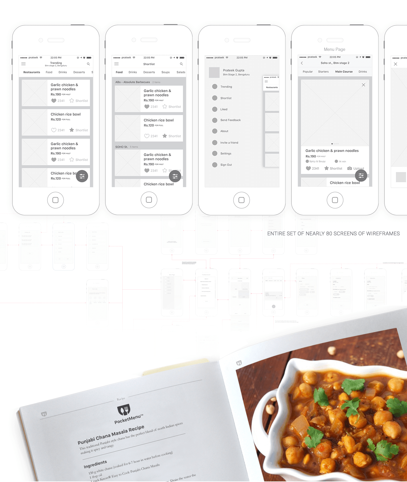 menu Food  iOS App concept