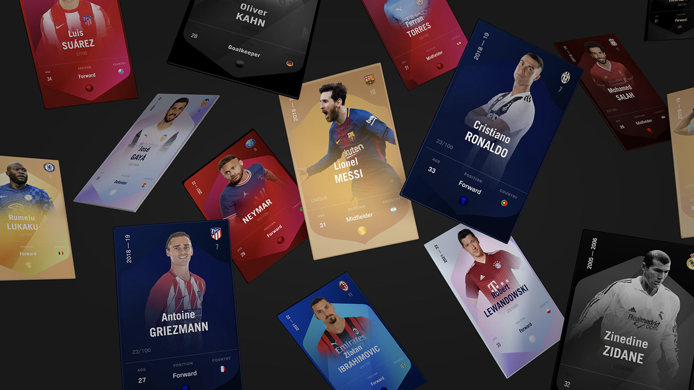 blockchain digitalart ethereum football interactive design nft sports UI Website