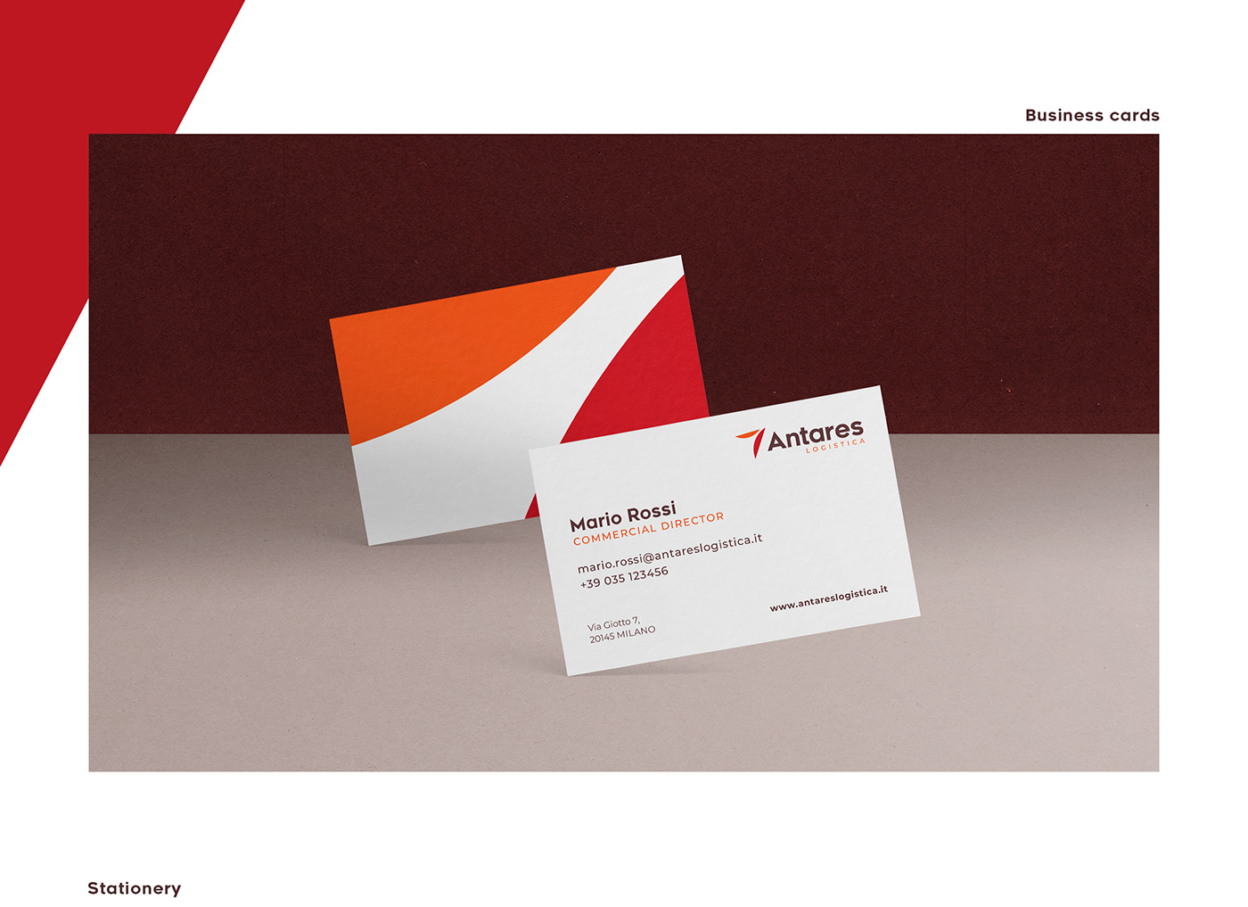 branding  Logo Design antares logistic stars Stationery company profile Space  red orange