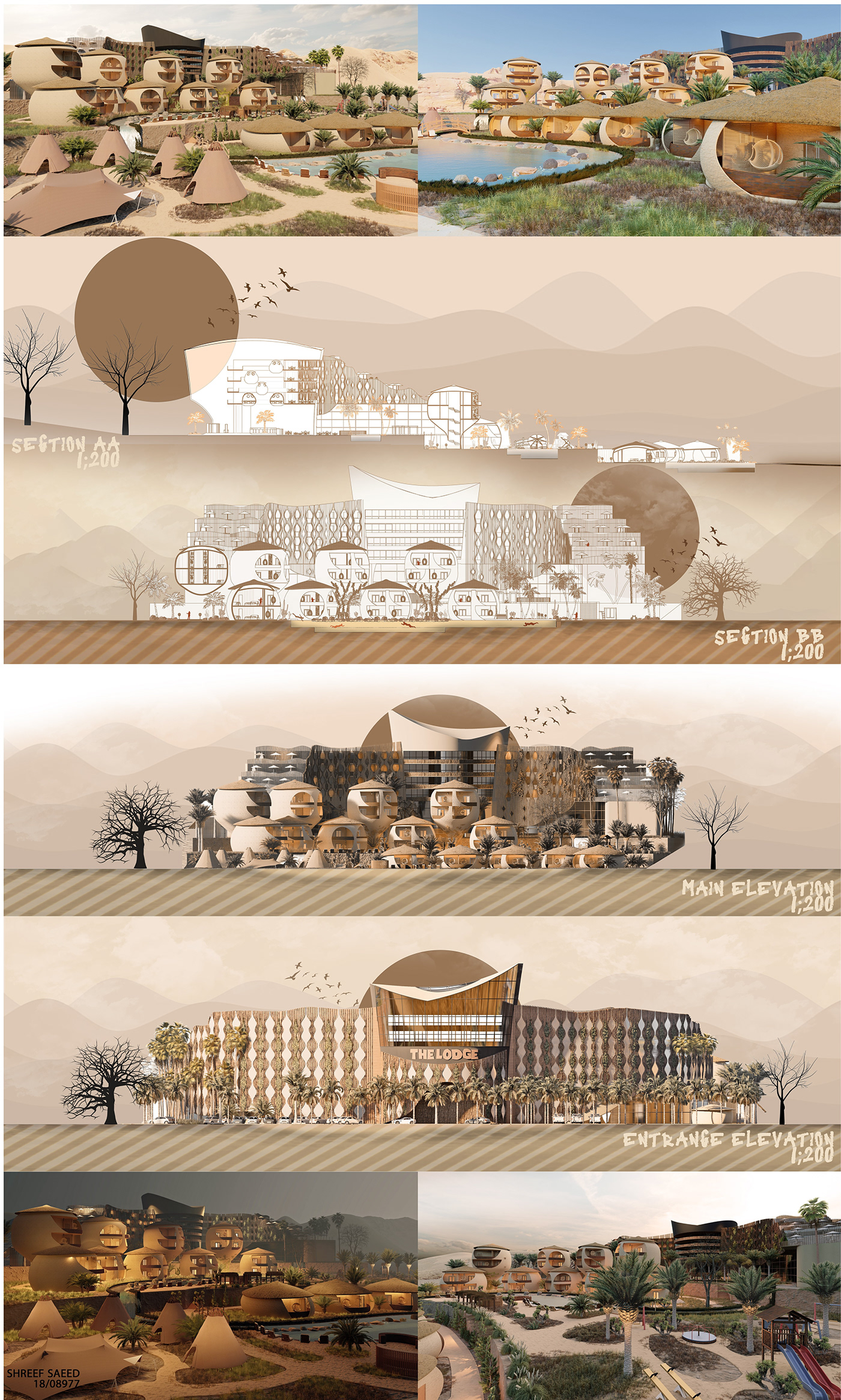 architecture camping concept desert digital detox ecological hotel huts lodge tents