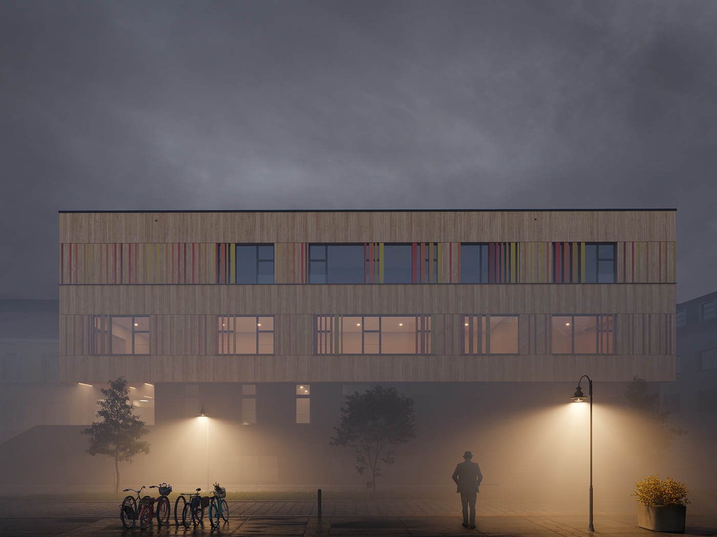 3d rendering germany Architectural rendering archviz Education Exterior rendering INTERIOR RENDERING school visualization