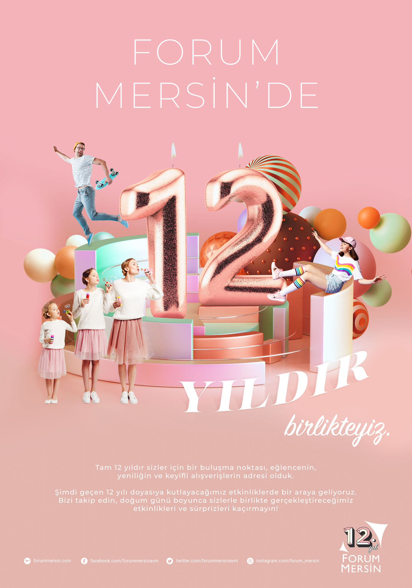 Forum Mersin shopping center mall shopping mall multi development group print design  Poster Design Birthday Logo Design