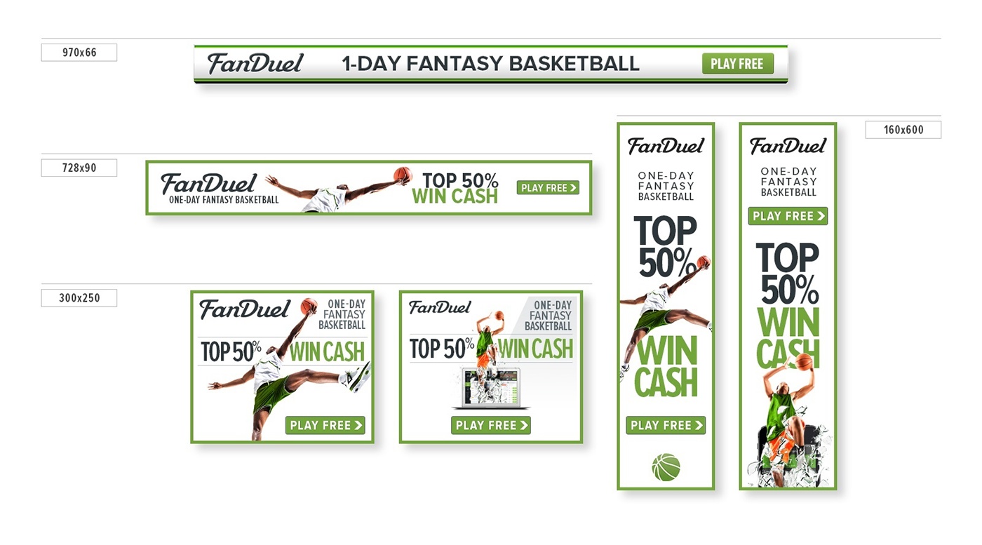 digital Display ESPN nfl NBA FanDuel fantasy sports sports dfs football basketball banners takeovers roadblocks ads