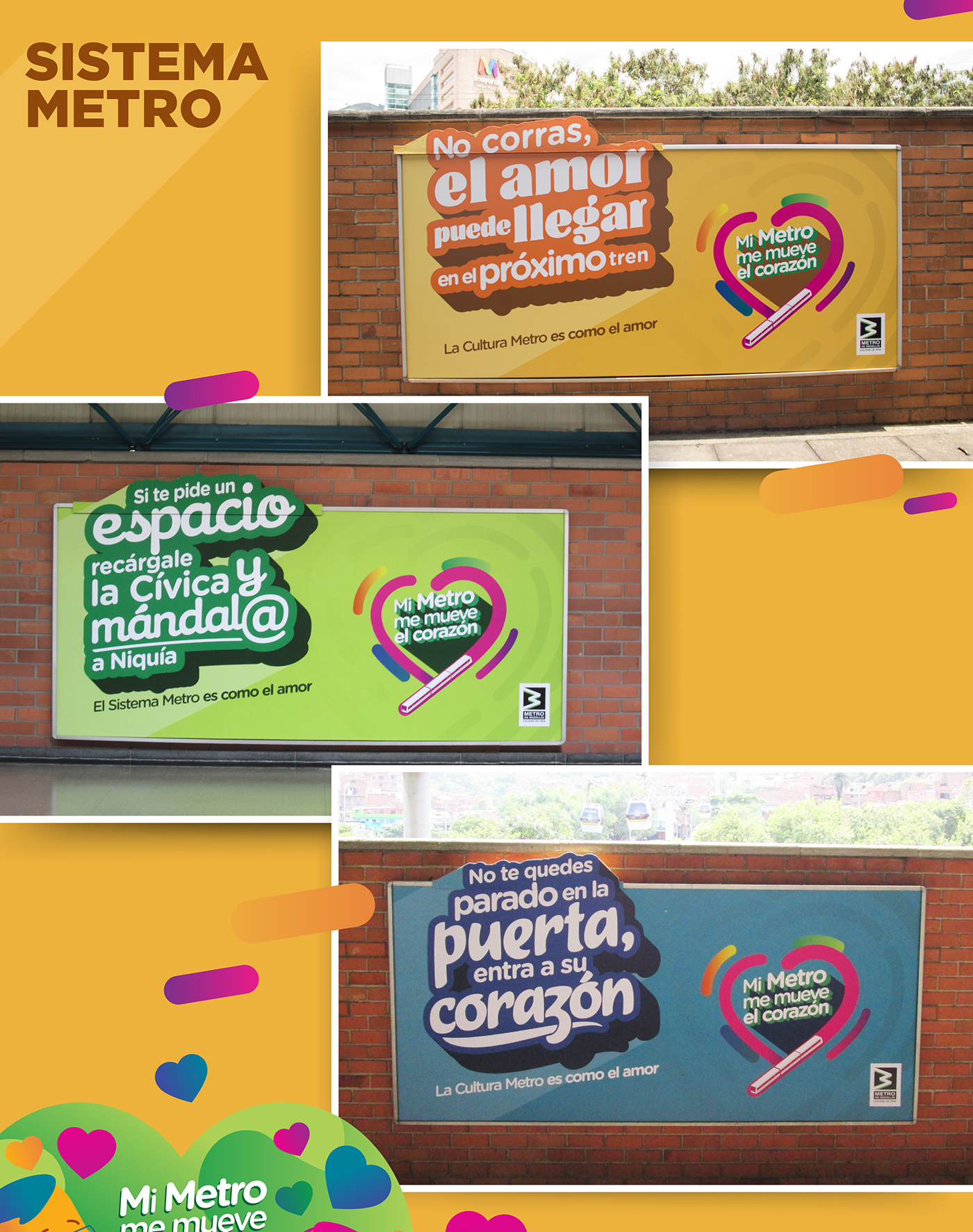 medellin metro Love amor friendship lettering subway
