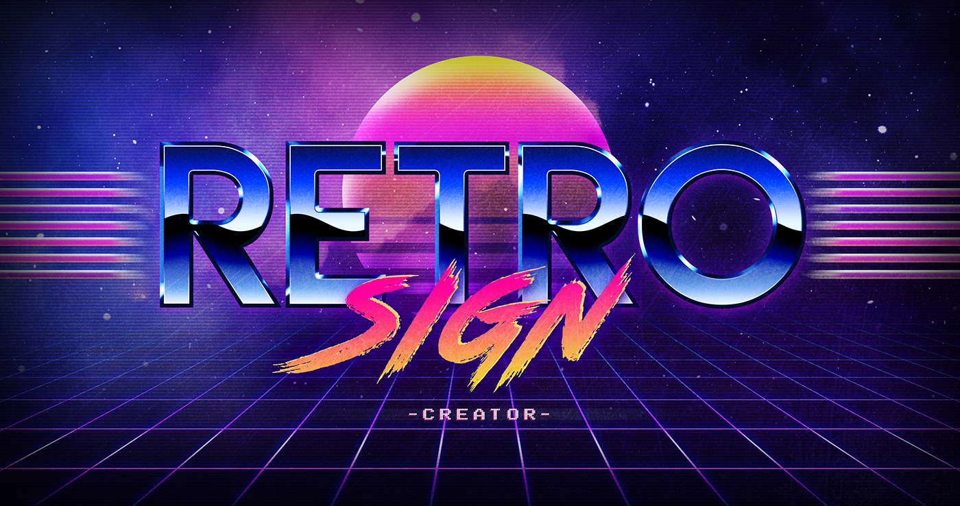 Retro creator 80s 80's syntwave retro wave retro vibe retro futuristic