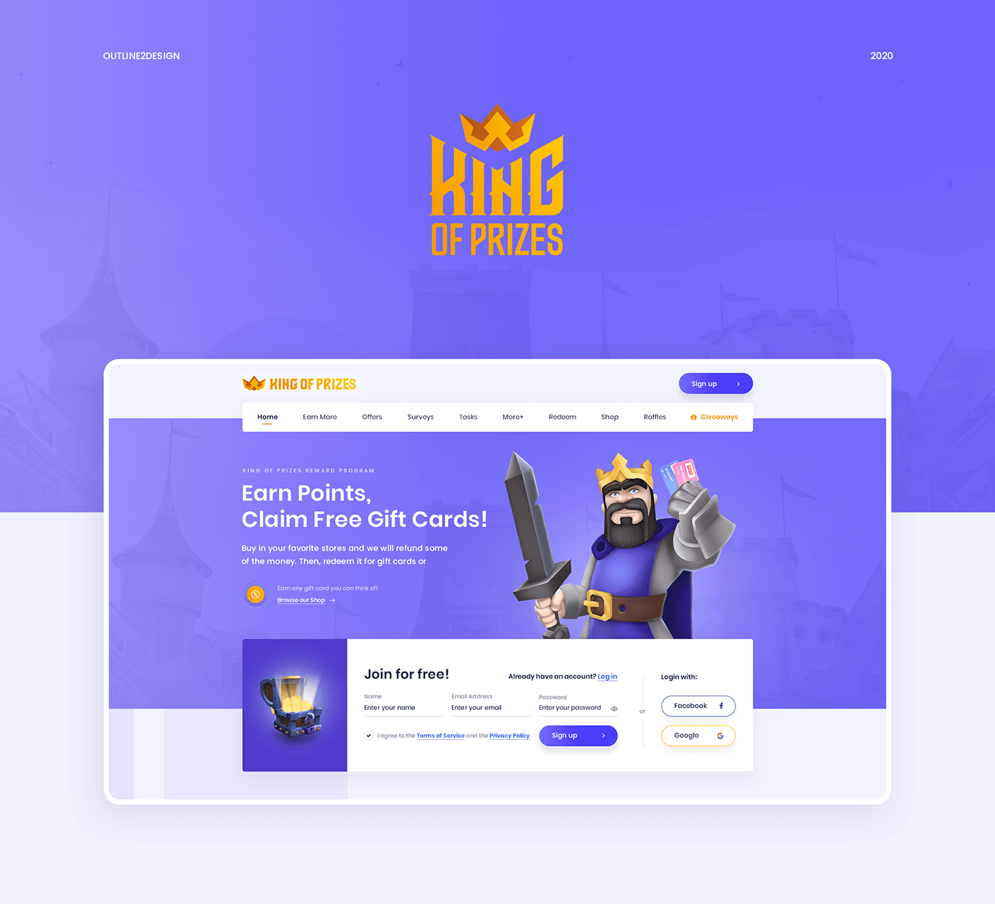 Web ux UI home page purple mobile Blog game discount motion