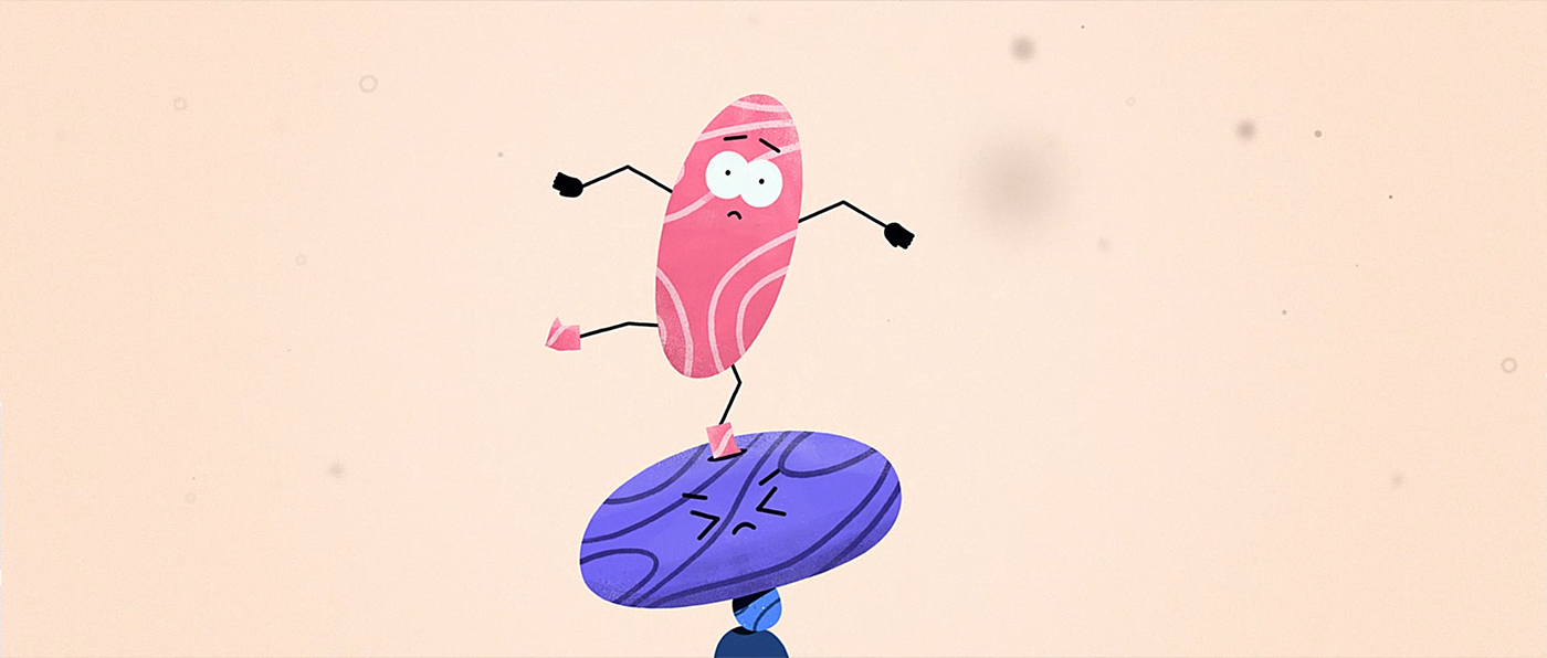 motion design animation  short Film   rock pebbles Character