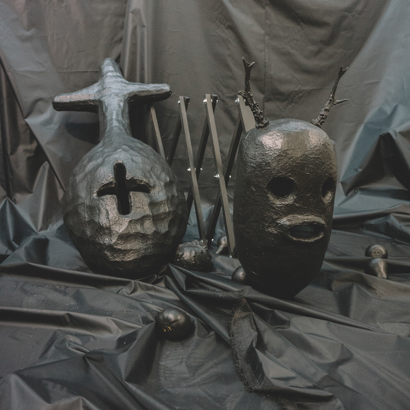 Hir Andriy mask black archaic mystical bethlehem Performance Exhibition 