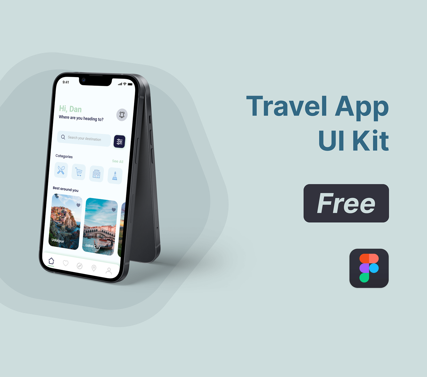 free free ui kit freebie mobile app design tourist app Travel App travel app free ui kit Travel App UI ui design