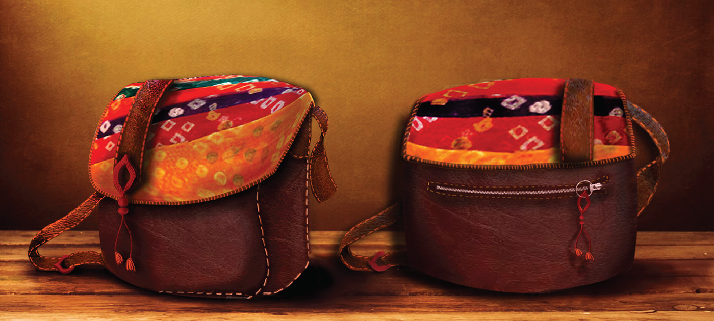 color material finish texture Laasya bag indian folk musician product