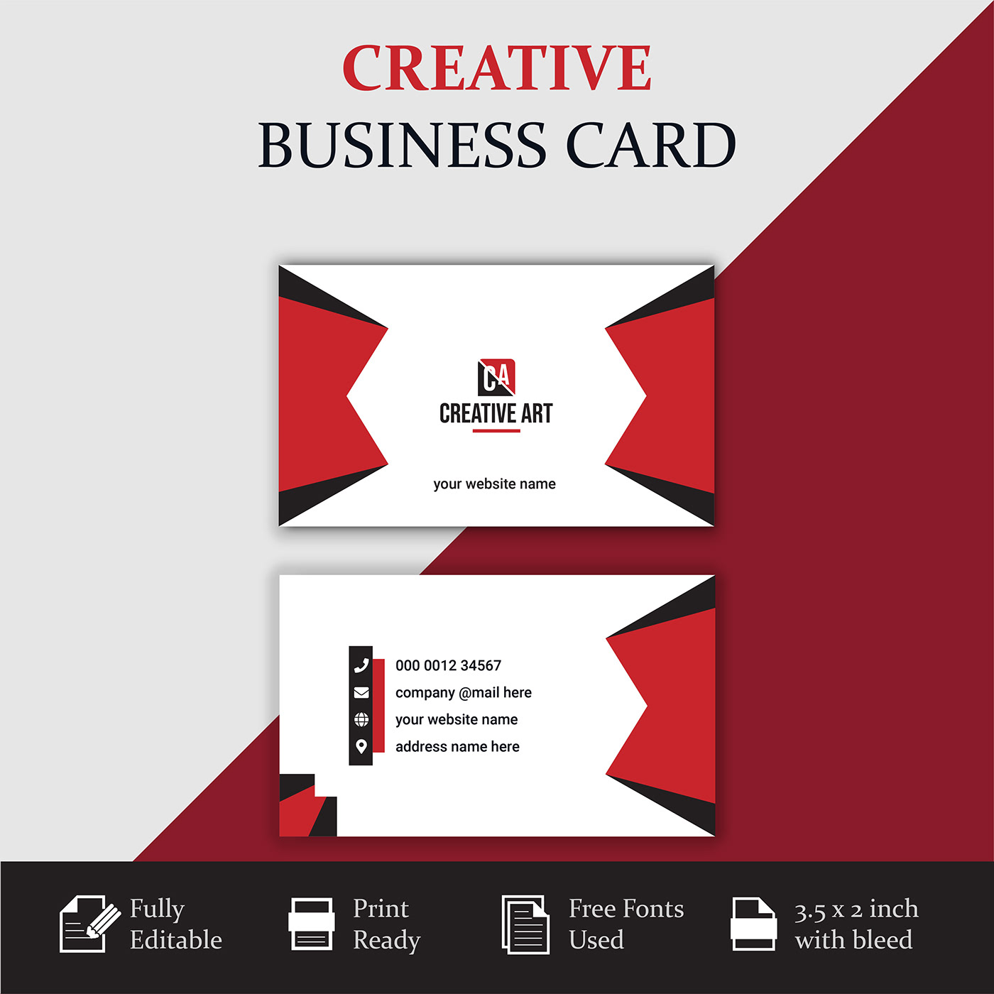 brand identity businesscards Corporate Business Card creative business card modern redcolor redcolorbusinesscard Stationery designs Unique unique business card