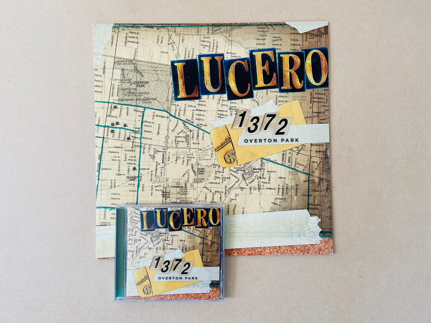 album art Album Packaging graphic design  Lucero Memphis package design  Rock And Roll vinyl