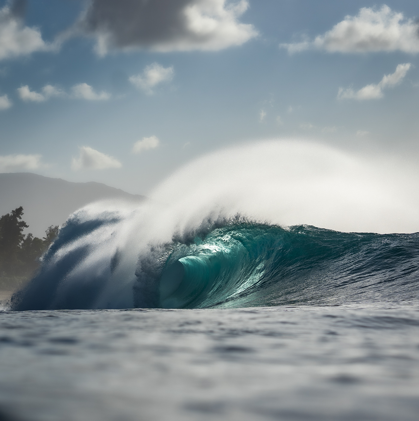 backlit golden hour HAWAII Ocean surfing Tropical waves