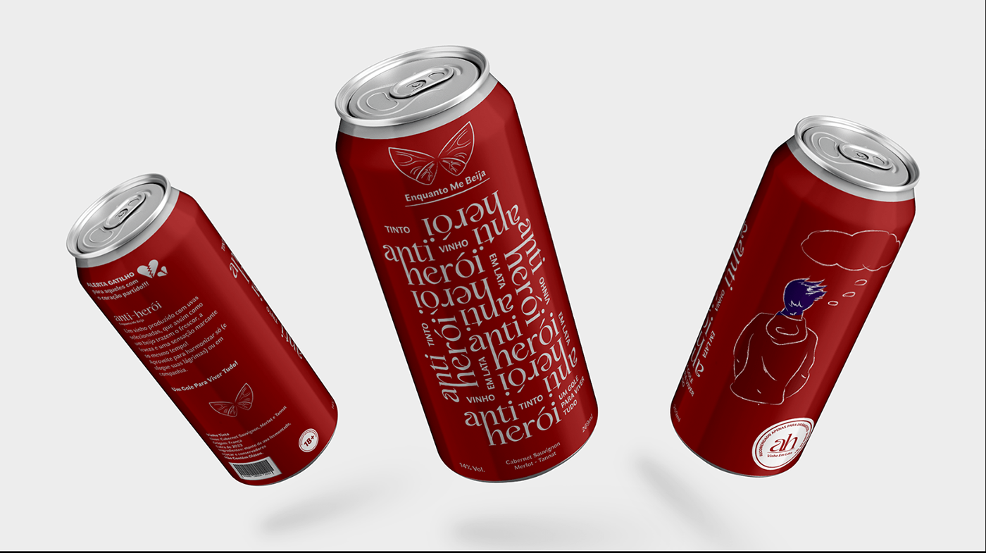 bottle drink Packaging visual identity brand rótulo embalagem jao VINHO EM LATA