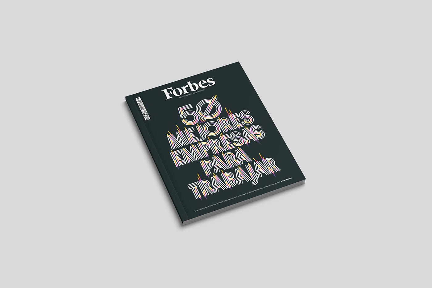cover Forbes lettering magazine Mockup op art opart optical art tipografia typography  