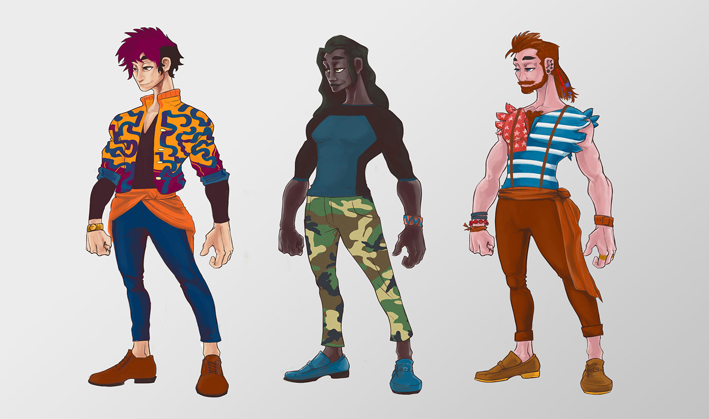 Video Games Character design  concept art Men Fashion ILLUSTRATION  drawings cartoon Character Fashion  men