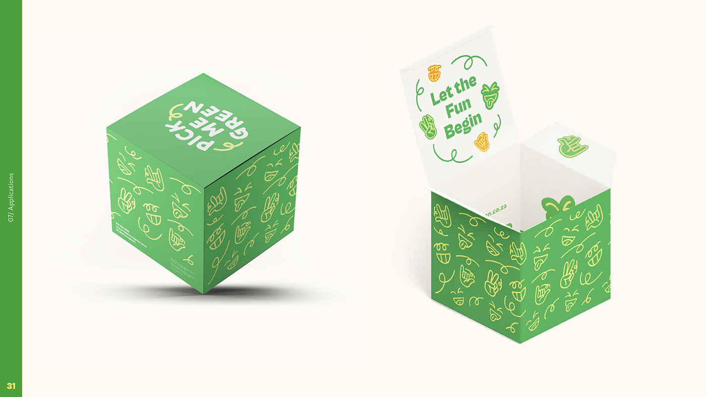Delivery box design for a healthy food brand