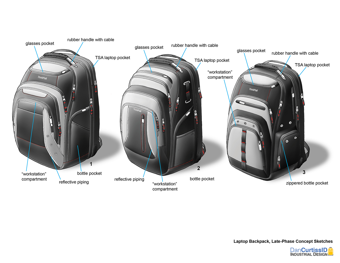 industrial design  product design  soft goods design bag design Backpack design concept sketching concept rendering
