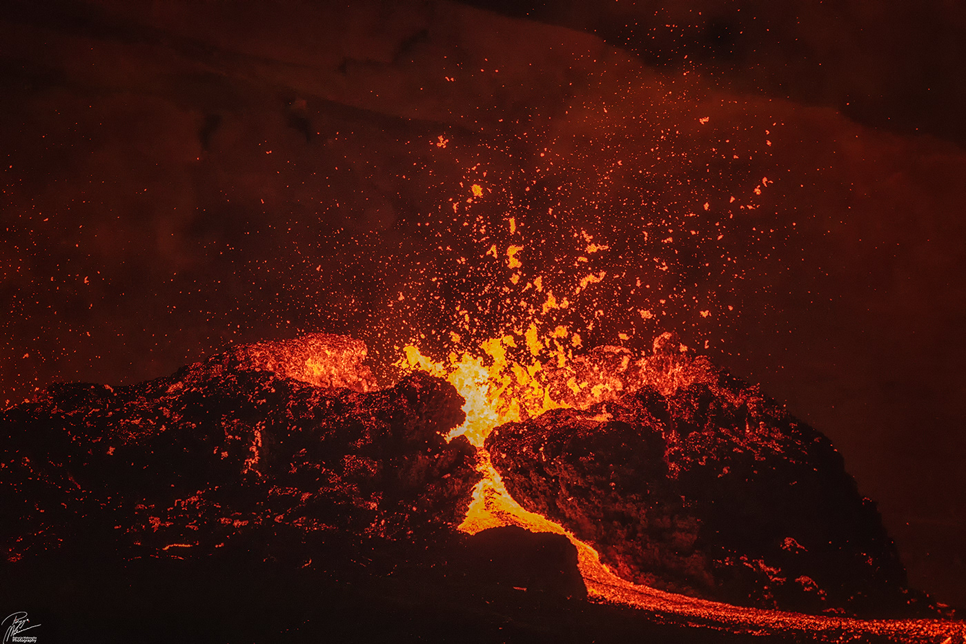 volcano fire photoshop Social media post eruption reykjanes peninsula iceland Landscape Eruption in Iceland In love with Iceland
