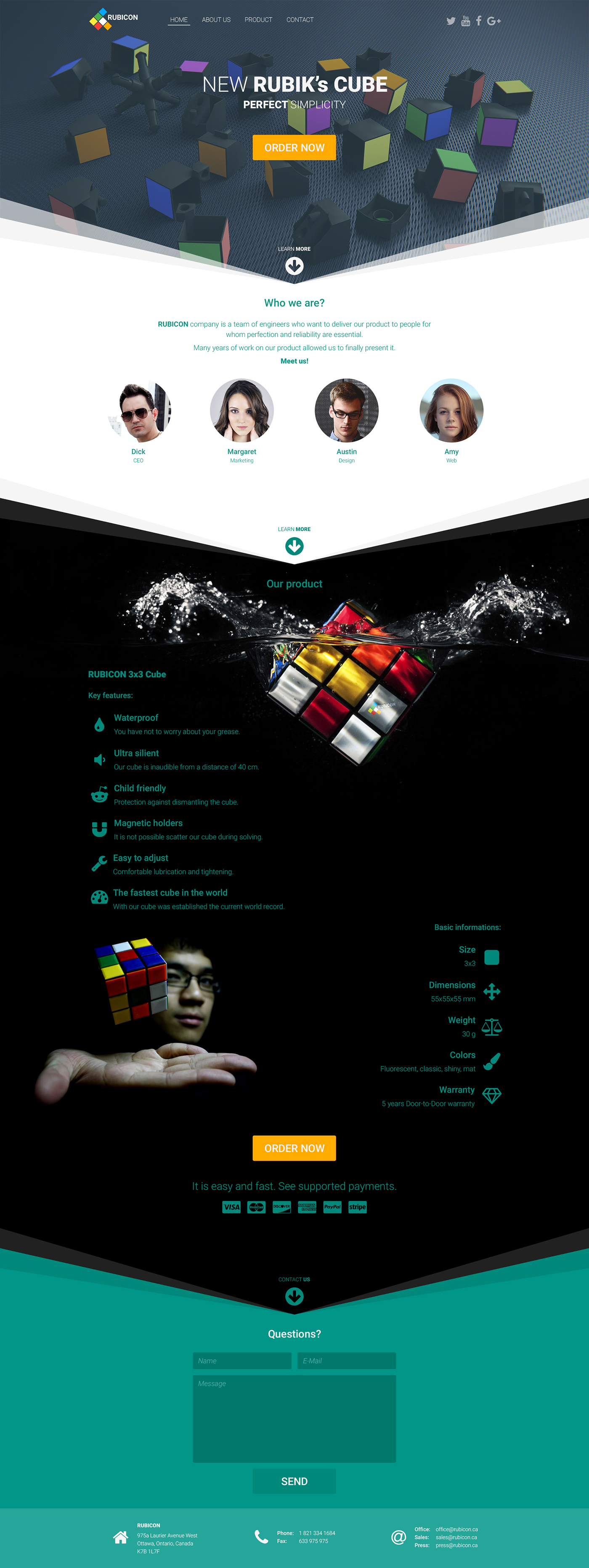 rubik's cube Rubicon Website Webdesign www site Web
