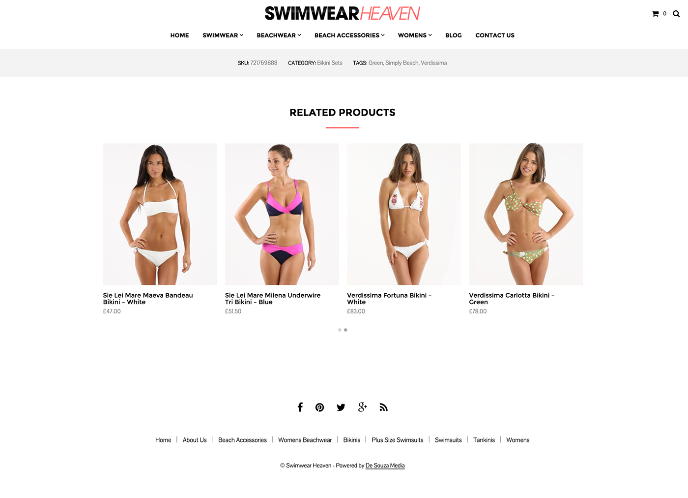 swimwear blue bold Website bikini clean