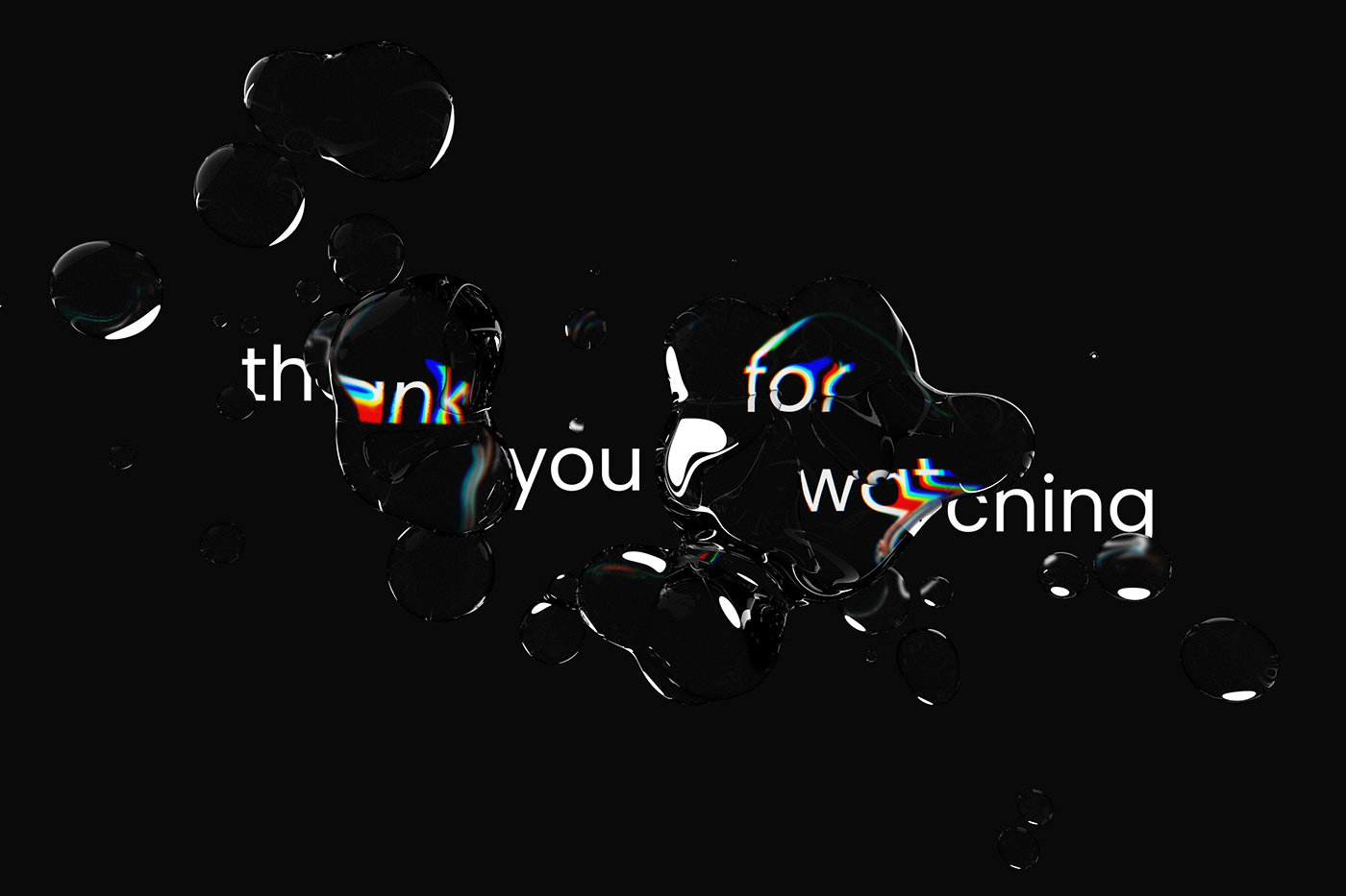 3D design distortion Glitch Liquid poster refraction resources typography   water