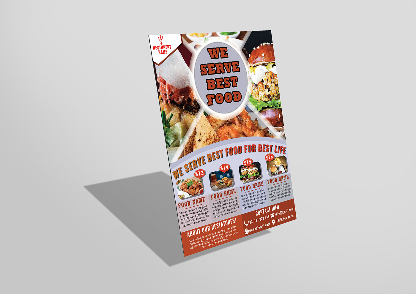 Fast food restaurant menu restaurant food flyer Food  FREE flyer psd food flyer restaurant flyer pizza flyer Cafe Flyer