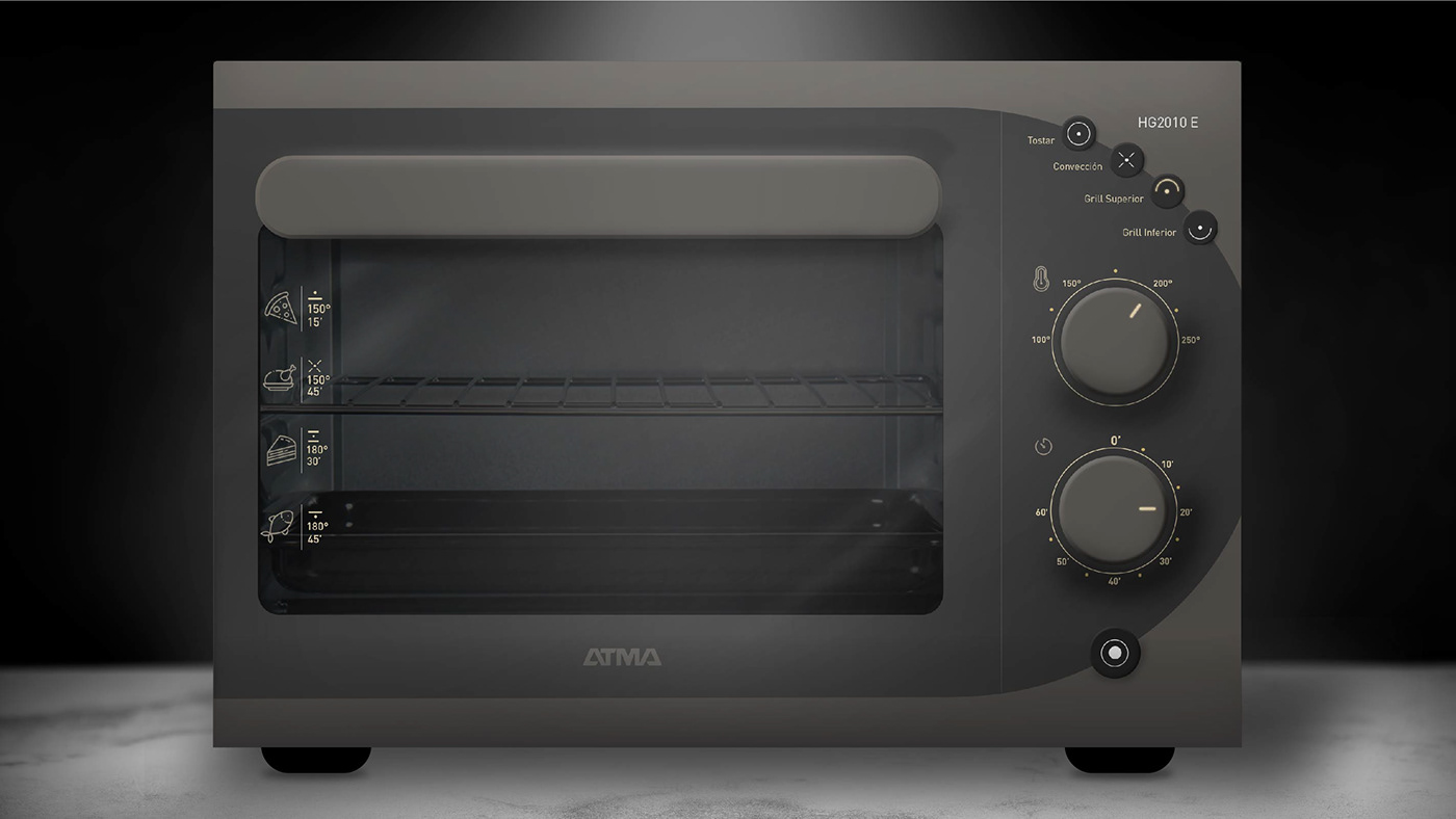 design electric oven graphics Interface UI ui design