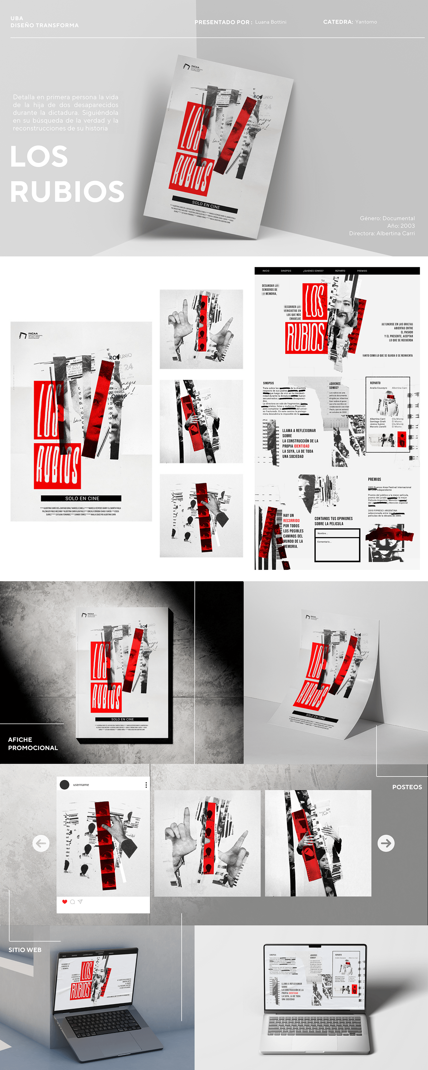 fadu diseño gráfico Poster Design sitio web posteo sistema visual rojo sistema de identidad sistema gráfico Yantorno