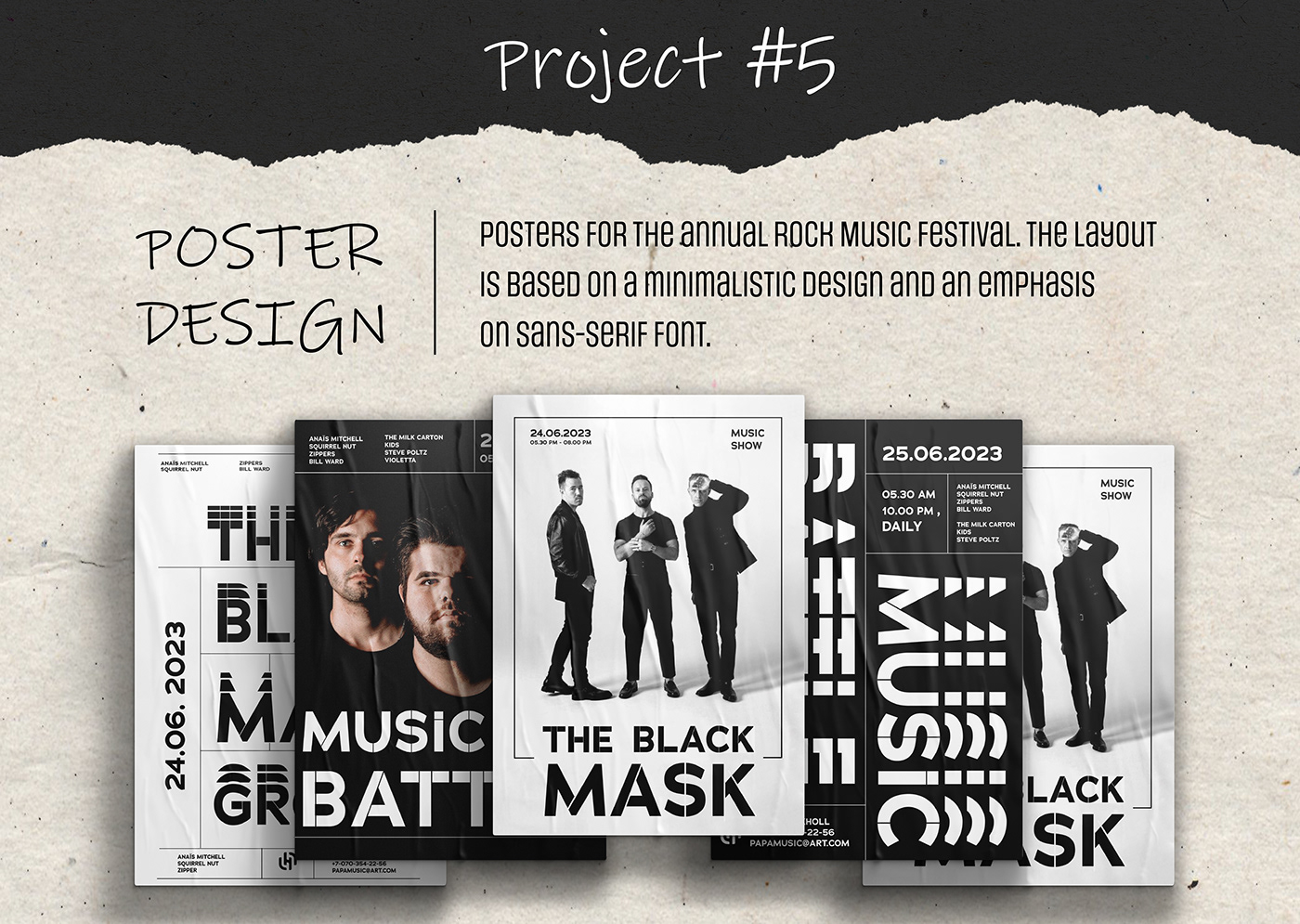 Poster layout design portfolio