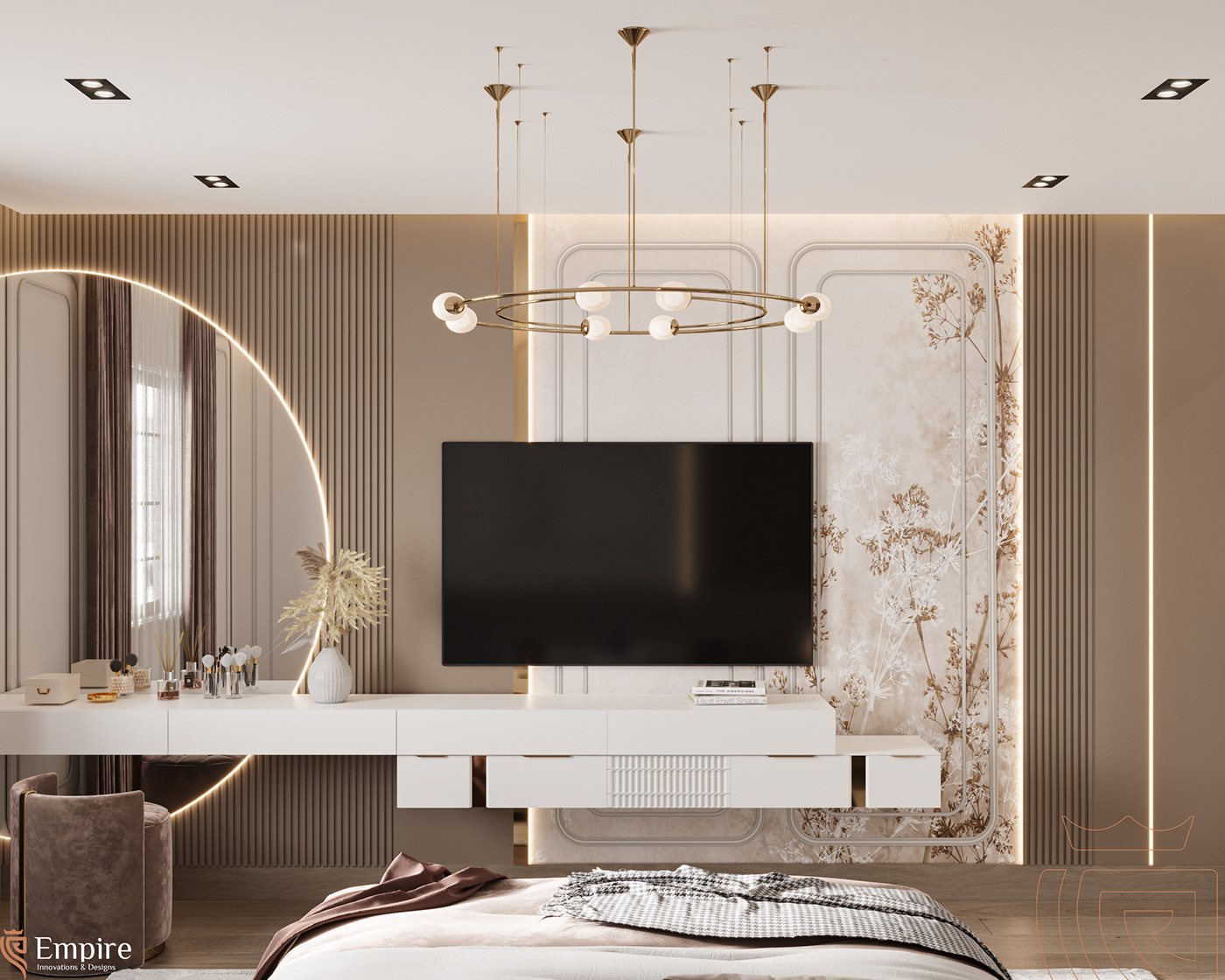 3ds max corona interior design  master bedroom