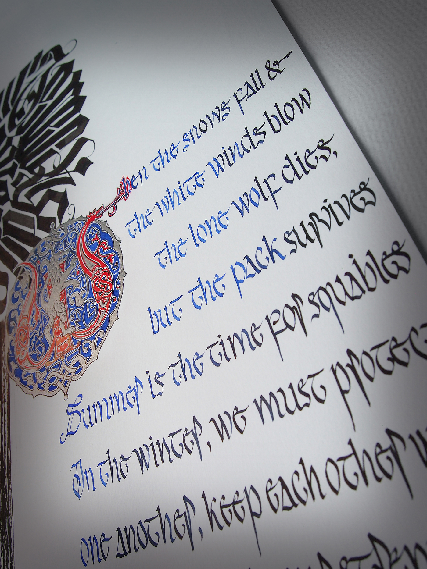 caligrafia Calligraphy   diseño gráfico gothic Half-uncial Illumnitaion ilustracion juegodetronos Starwars tipografia
