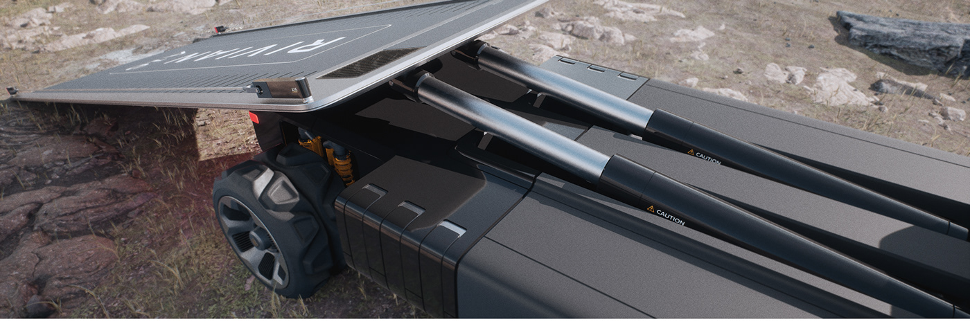 automotive   car design concept car Minimalism off road Rivian Scifi Transportation Design Truck Unreal