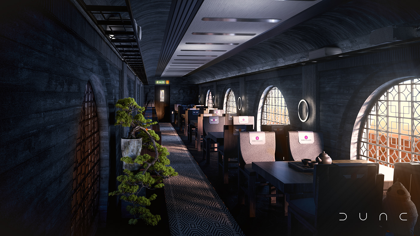 architecture carriage design director inspired Interior interior design  movie Render train