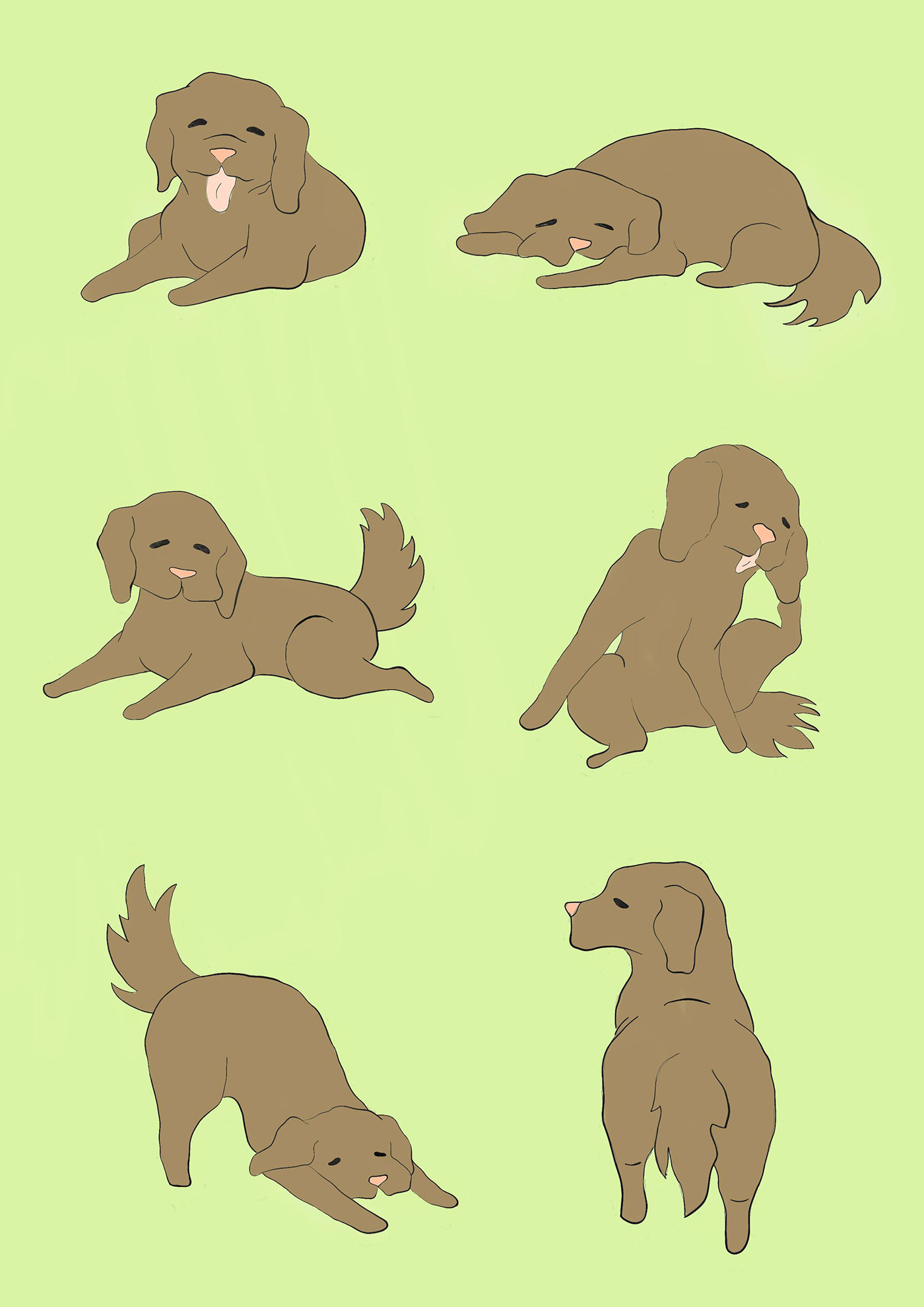 digitalart dog puppy stickers