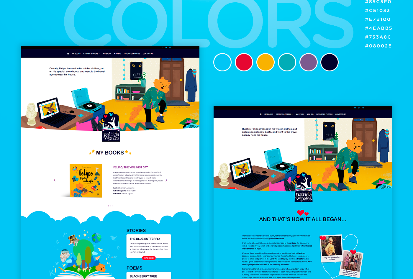 Website site book children’s literature infantojuvenil children literature ILLUSTRATION  cute color