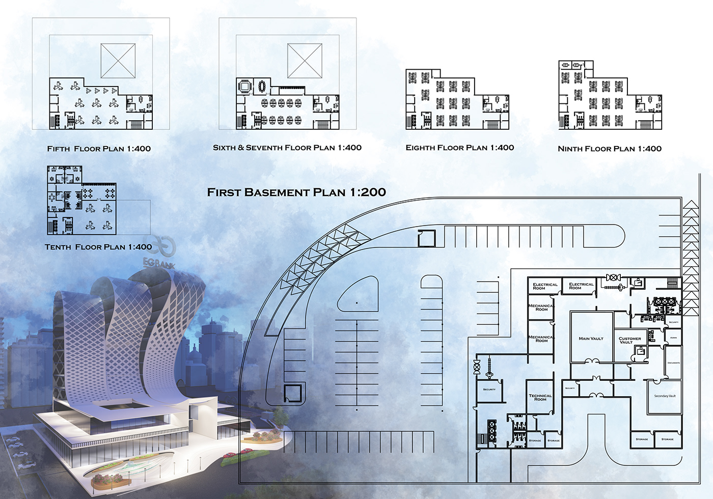 3D 3ds max architecture building design modern organic parametric Render structure