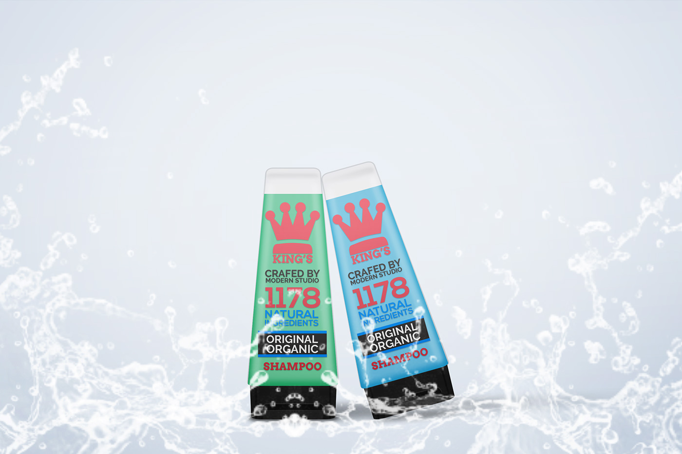shampoo gel shower gel bottle Packaging Mockup psd realistic