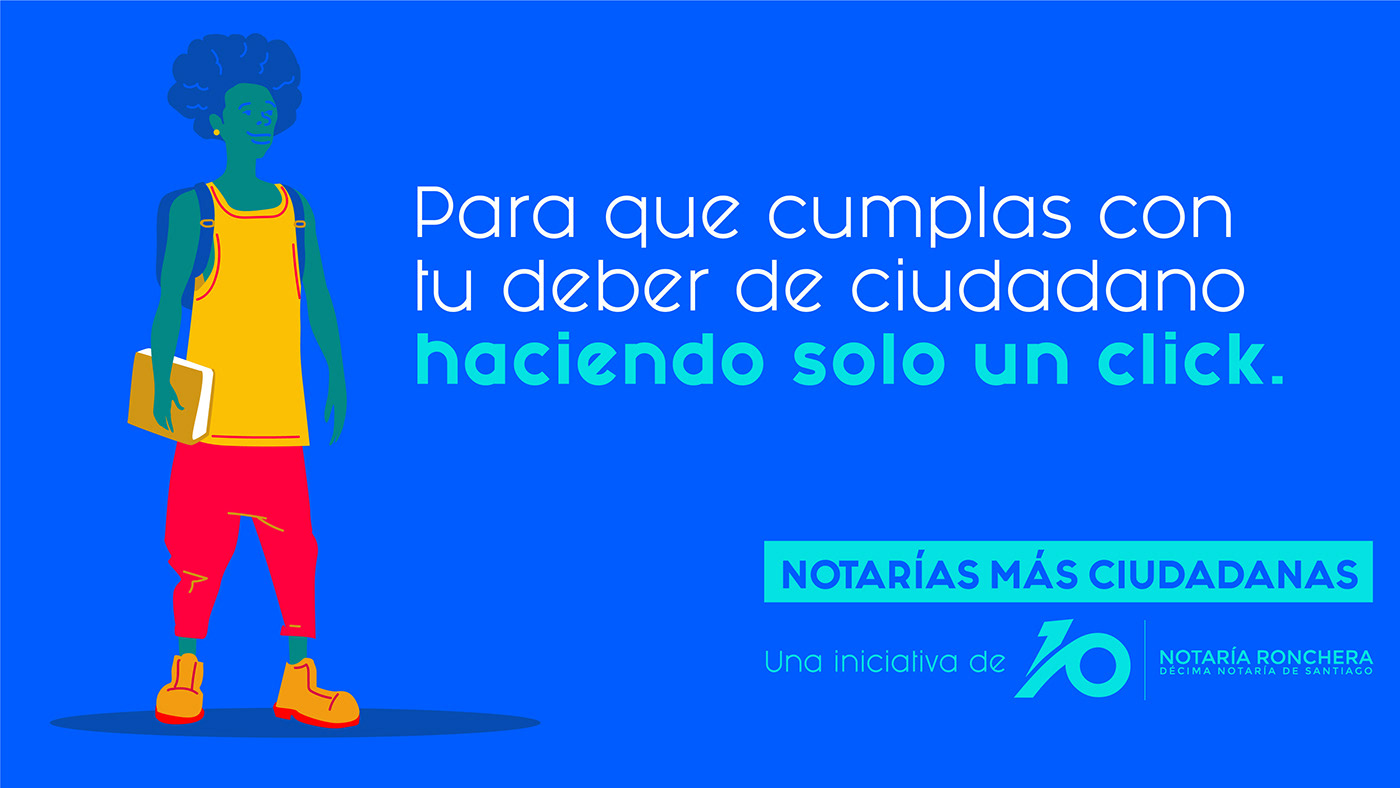 ArtDirection campaign characters chile ILLUSTRATION  Keyvisual notaria notary people Santiago