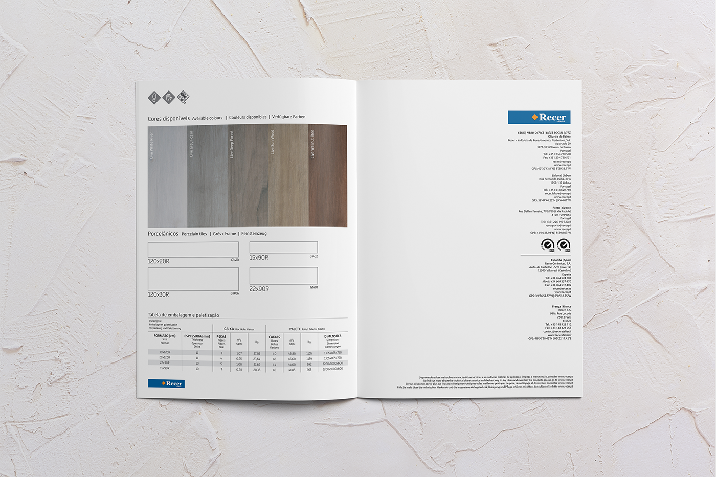 tiles wood Catalogue brochure ceramics  Layout Booklet home interior Nature