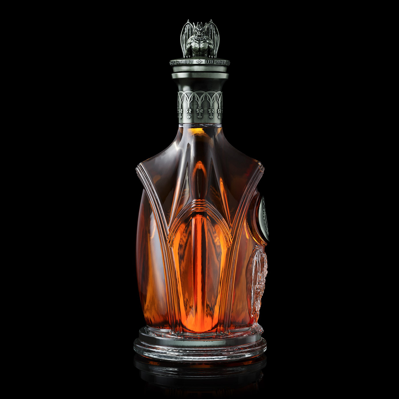 3D alcohol art bottle design glass gothic industrial design  Packaging Spirits