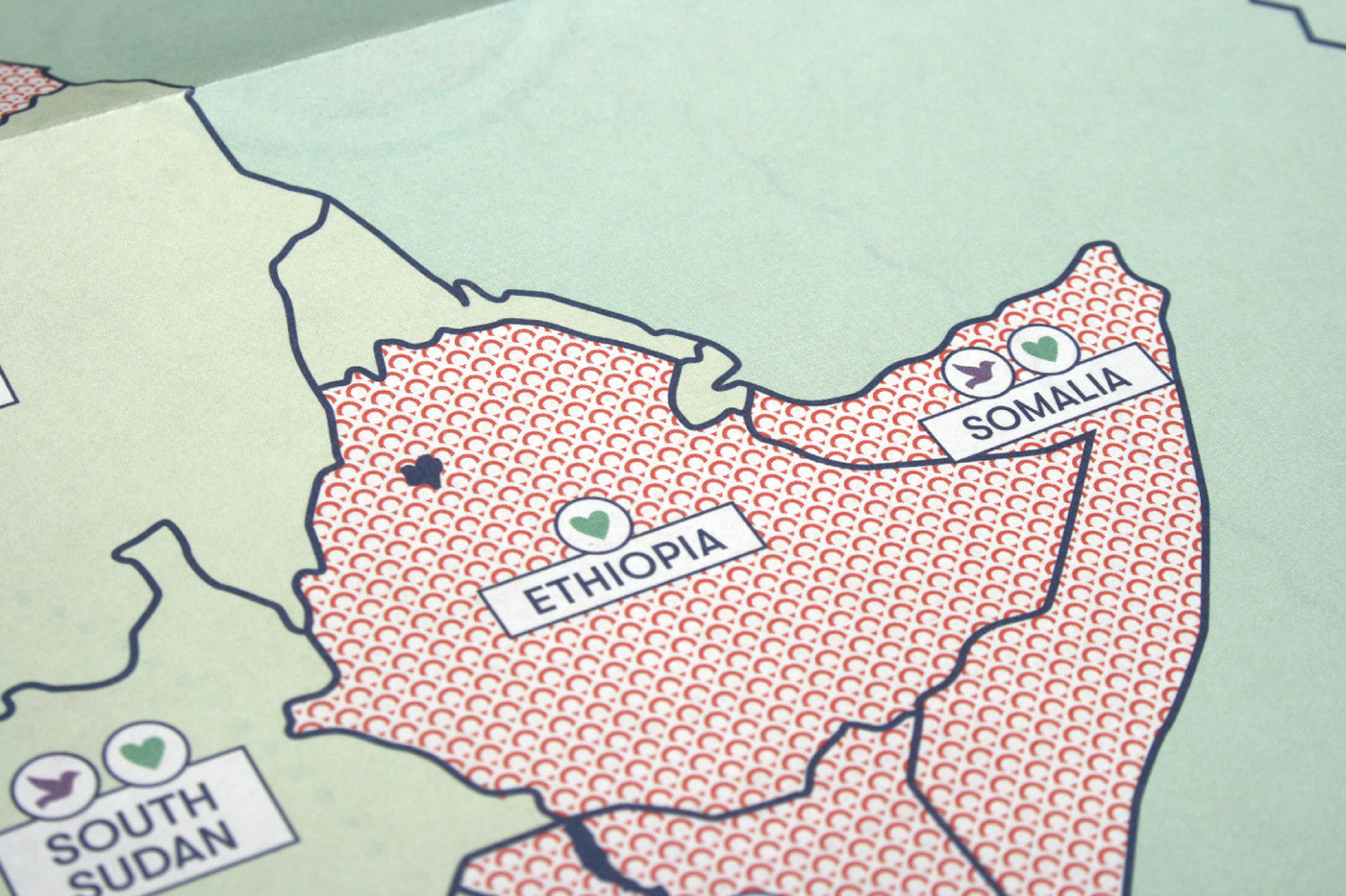 infographic africa leaflet map swiss design