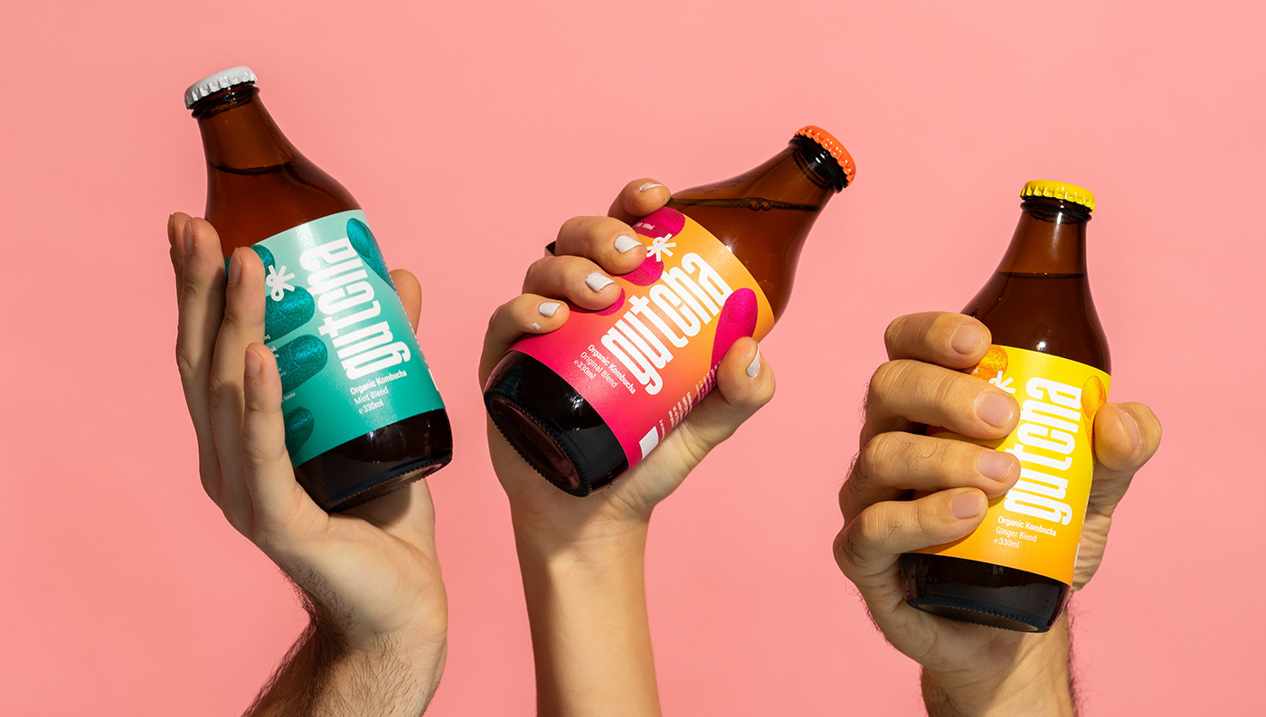 bottle brand identity drink kombucha Label Logotype Packaging product typography   visual identity