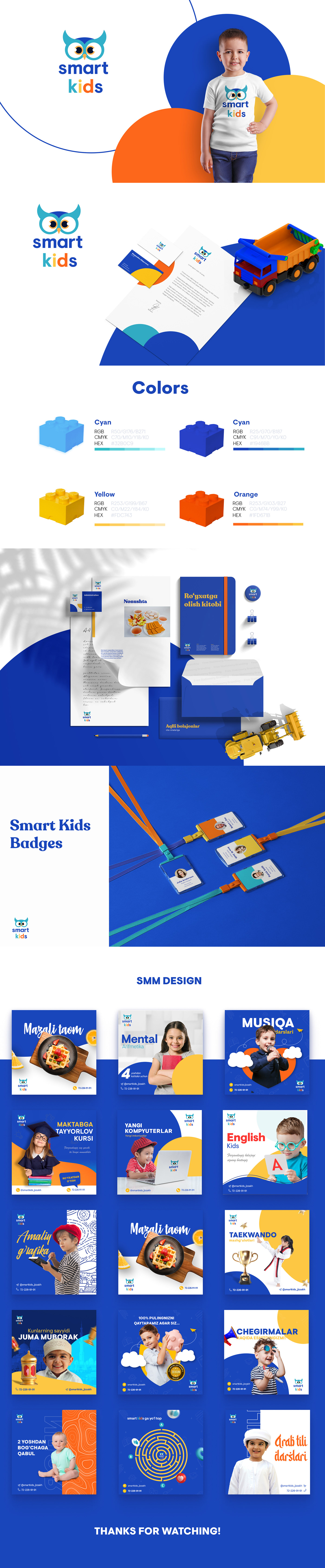 brand branding  Education identity kids kindergarten school smart-kids smm design social media