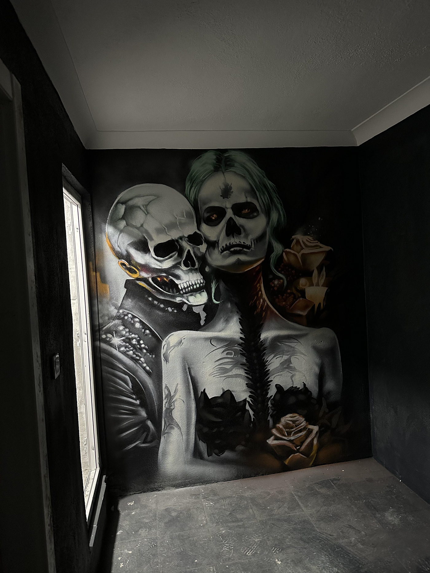 Mural Graffiti death dead skull Love mural art ankara graffiti büyükbaba painting  