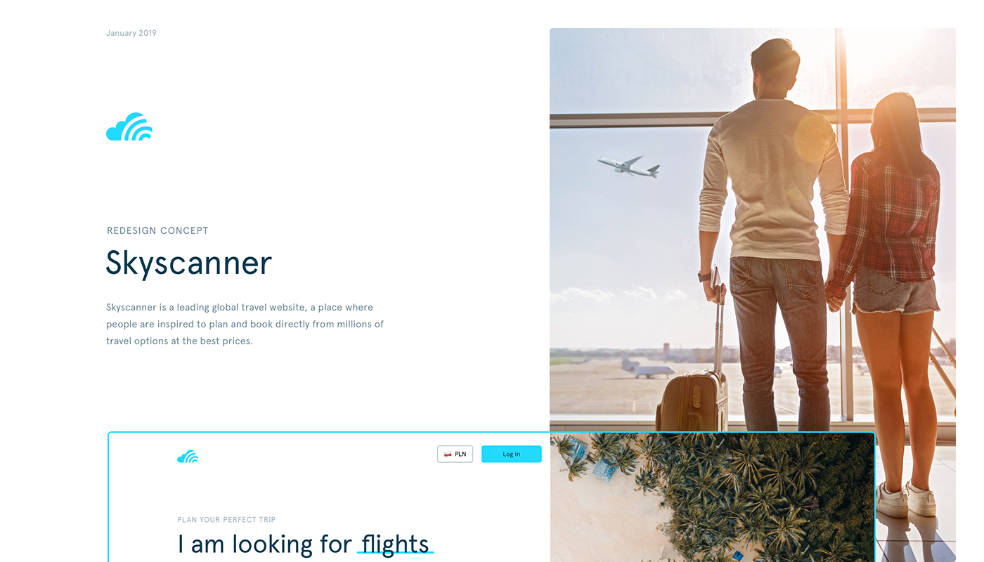 Travel Skyscanner Web Design  airline Booking hotels air Flights search bar search results