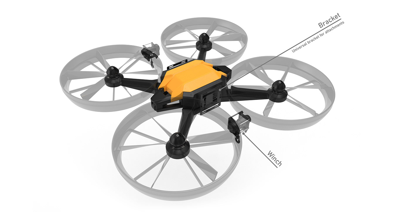 Aircraft concept drone industrial design  modular quadcopter transportation Transportation Design unmanned unmanned aerial vehicle
